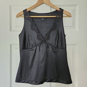 Banana Republic Silk Black Tank Top